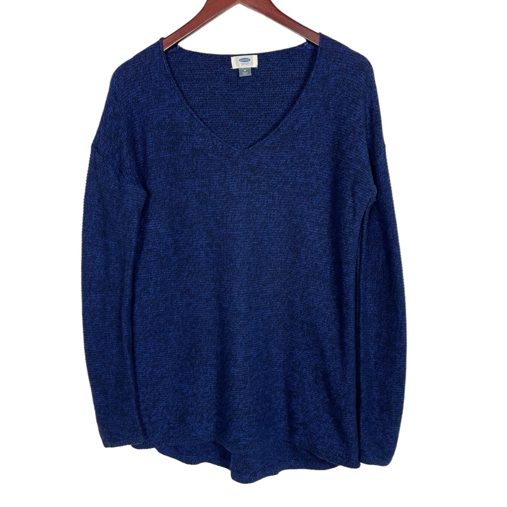 Old Navy Blue and Black V-Neck Sweater Size M